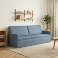 vidaXL Sofa na 3 osoby niebieski 220 x 81 x 82 cm Tkanina sztruksowa