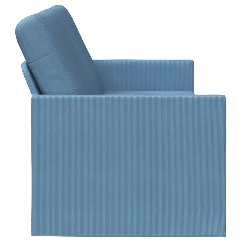 vidaXL Sofa na 3 osoby niebieski 220 x 81 x 82 cm Tkanina sztruksowa