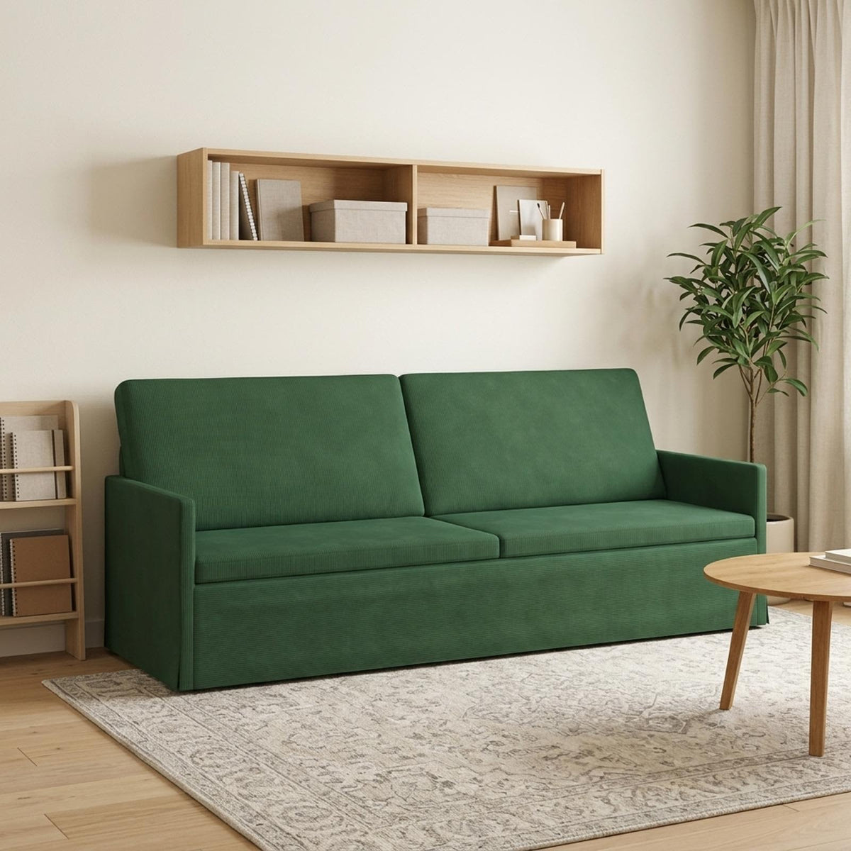 vidaXL Sofa na 3 osoby Zielony dżungli 220 x 81 x 82 cm