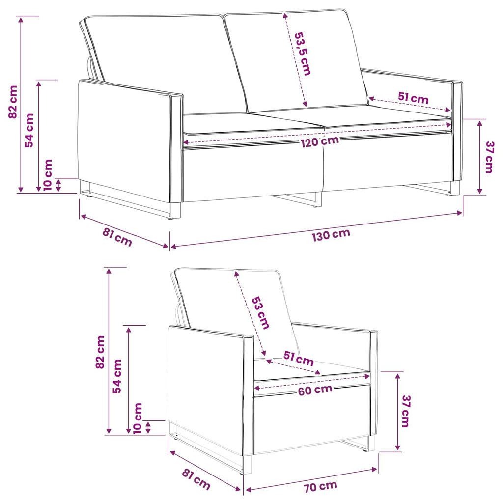 vidaXL Zestaw Sof 2 pcs jasnoszary Materiał zamszowy syntetyczny