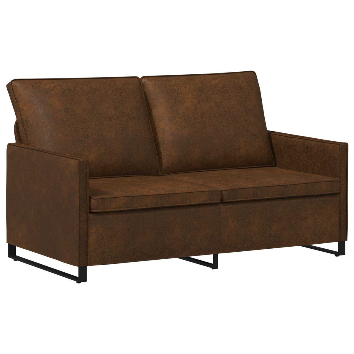 vidaXL Zestaw Sof 2 pcs brązowy Materiał zamszowy syntetyczny
