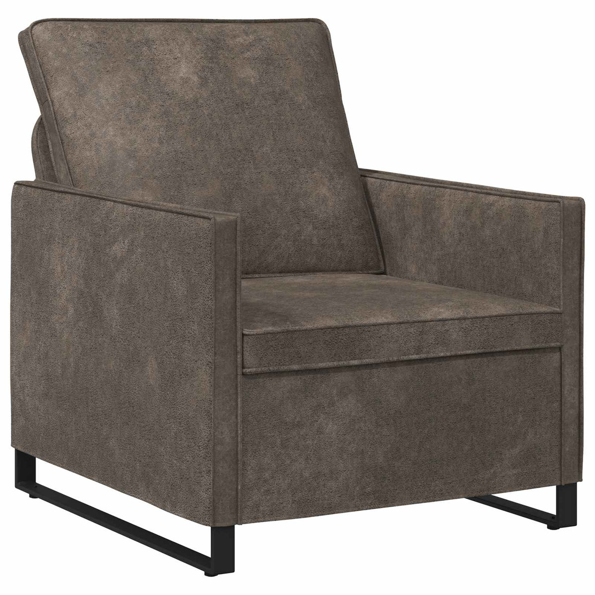 vidaXL Zestaw Sof 2 pcs ciemnoszary Materiał zamszowy syntetyczny