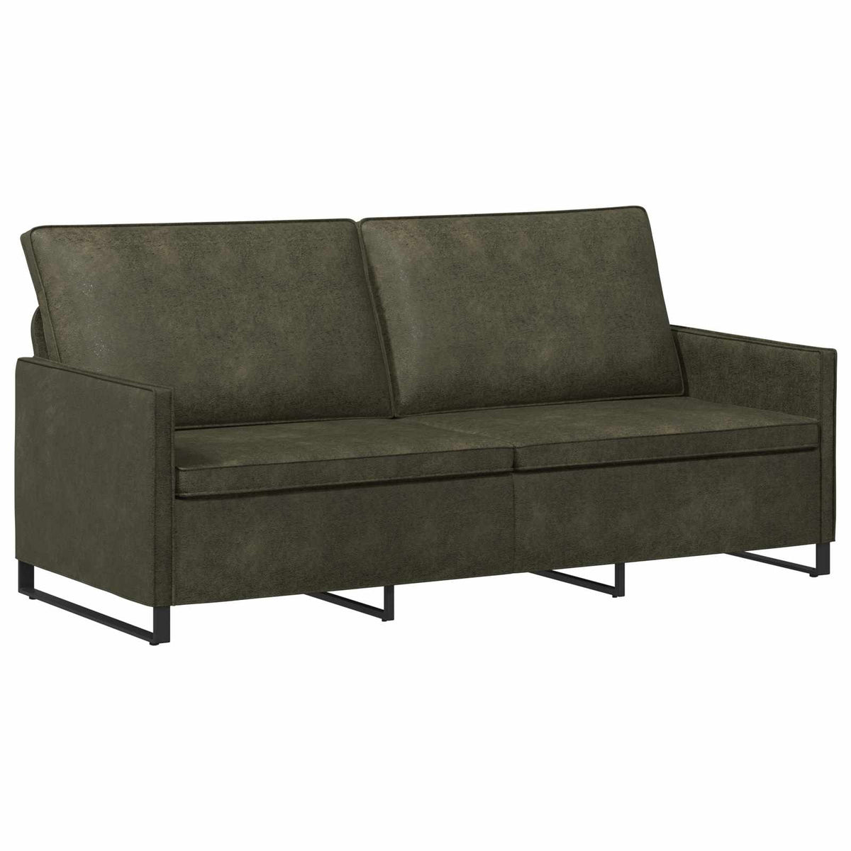 vidaXL Zestaw Sof 2 pcs Zielony wojskowy Materiał zamszowy syntetyczny