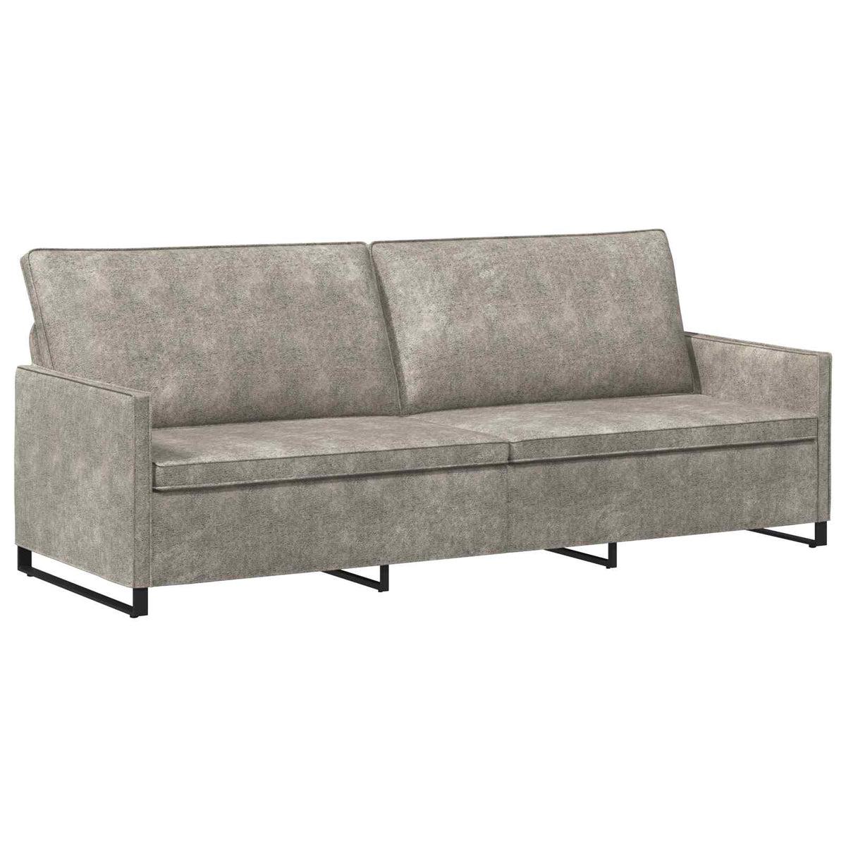 vidaXL Zestaw Sof 2 pcs jasnoszary Materiał zamszowy syntetyczny