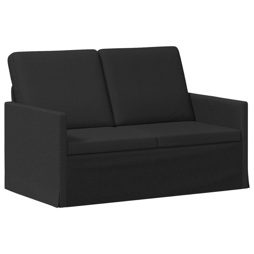 vidaXL Zestaw Sof 2 pcs Czarny tkanina