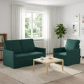 vidaXL Zestaw Sof 2 pcs Ciemnozielony tkanina