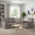 vidaXL Zestaw Sof 2 pcs Ciemnoszary tkanina