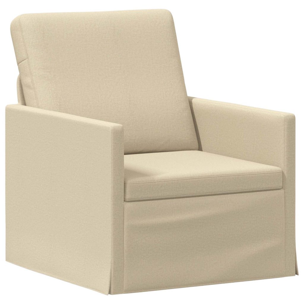 vidaXL Zestaw Sof 2 pcs kremowy tkanina