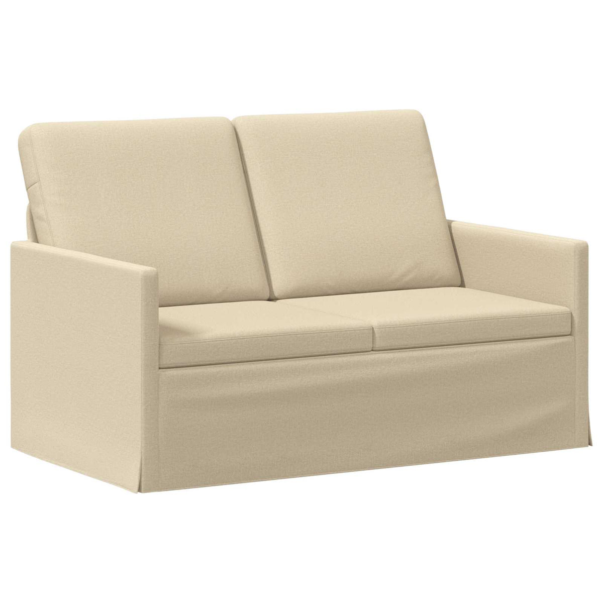 vidaXL Zestaw Sof 2 pcs kremowy tkanina