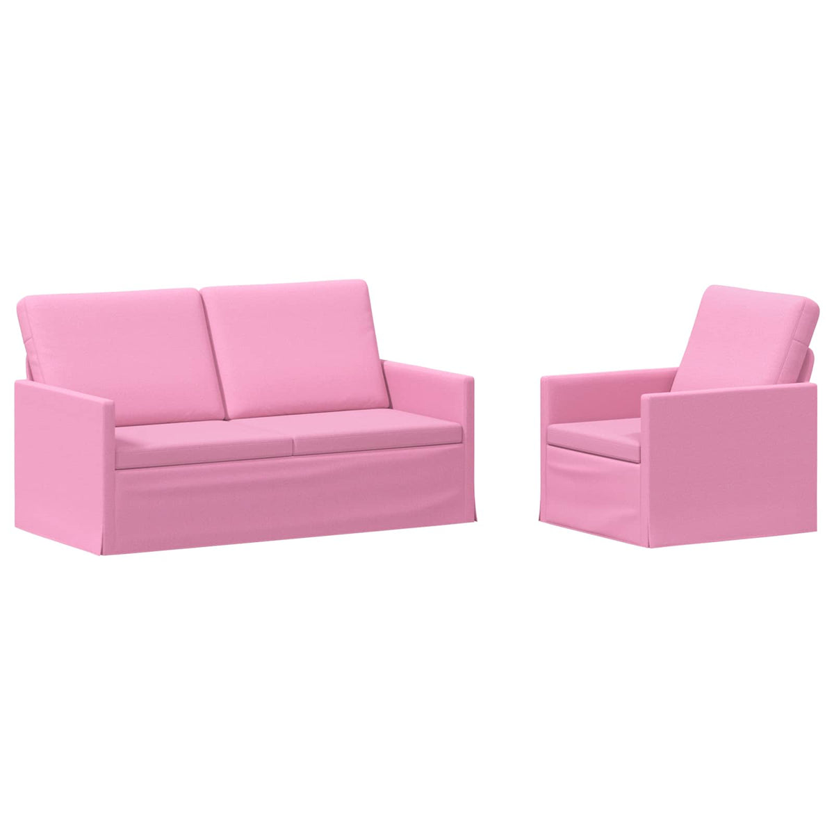 vidaXL Zestaw Sof 2 pcs różowy tkanina