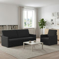 vidaXL Zestaw Sof 2 pcs Czarny tkanina