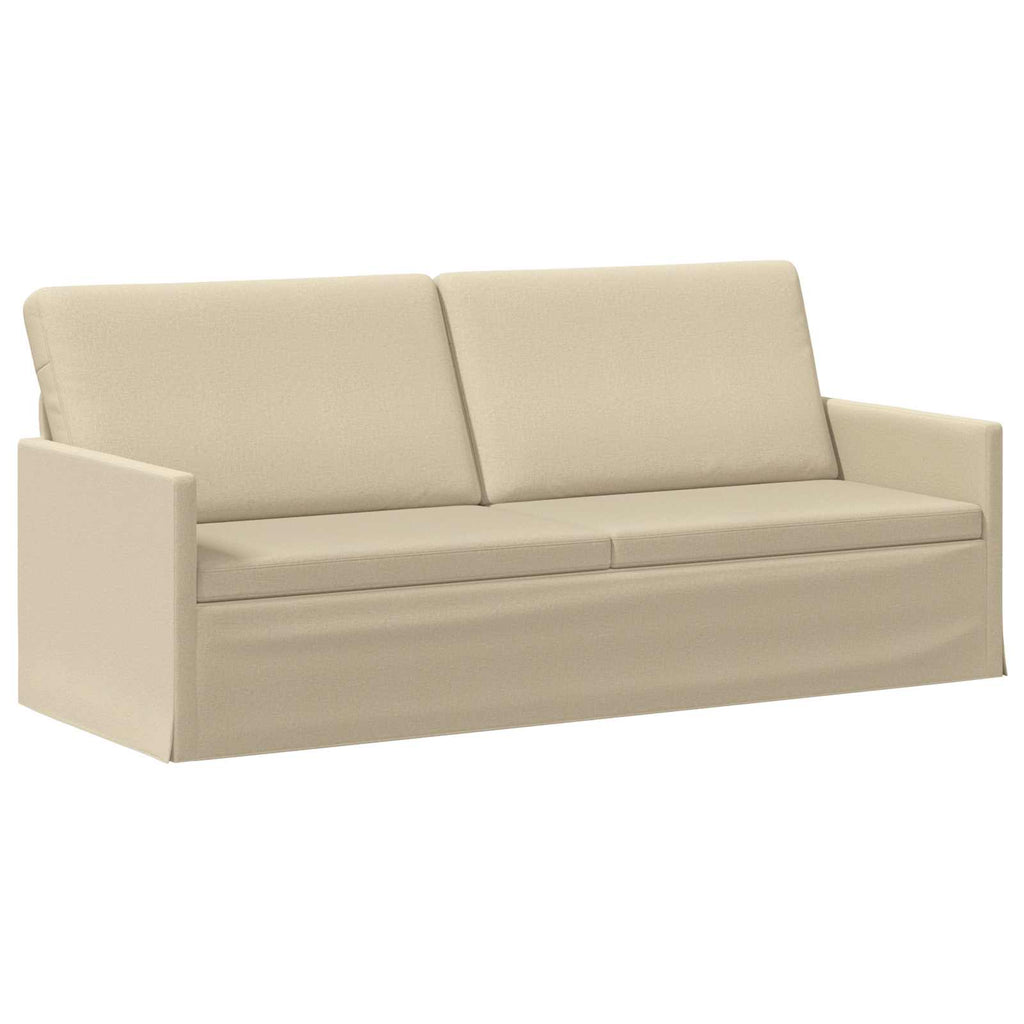vidaXL Zestaw Sof 2 pcs kremowy tkanina