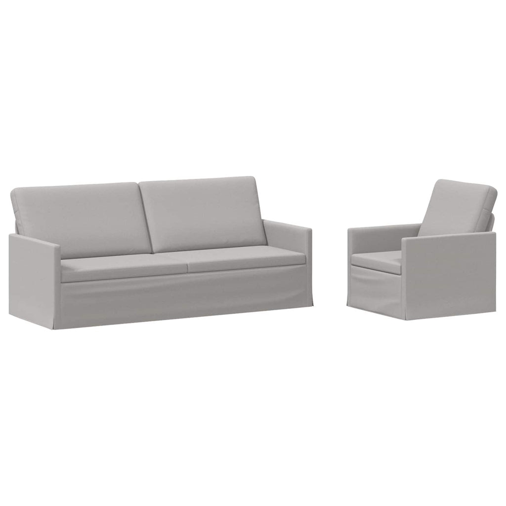 vidaXL Zestaw Sof 2 pcs Szary chmur tkanina