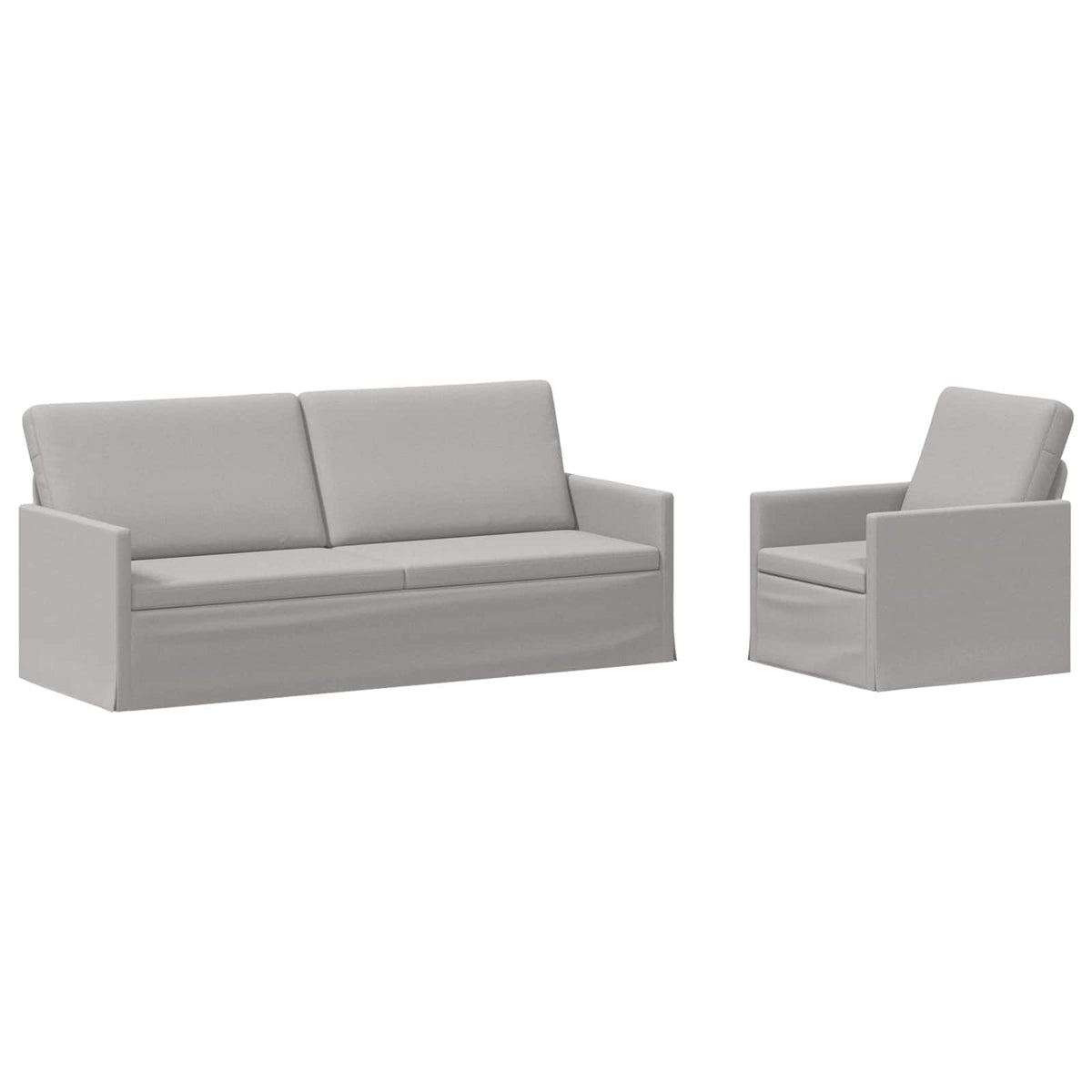 vidaXL Zestaw Sof 2 pcs Szary chmur tkanina