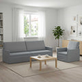 vidaXL Zestaw Sof 2 pcs jasnoszary tkanina