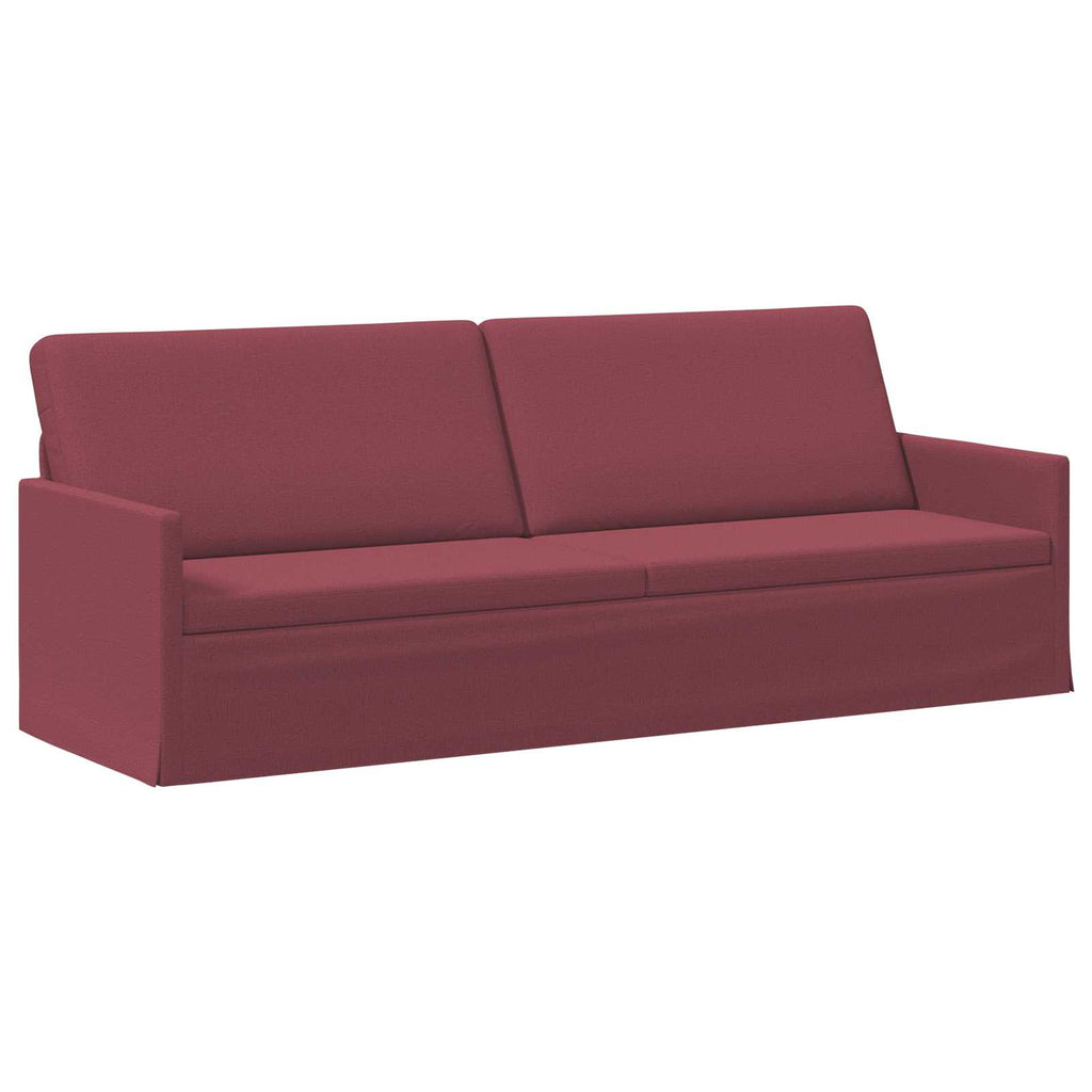 vidaXL Zestaw Sof 2 pcs Czerwone wino tkanina
