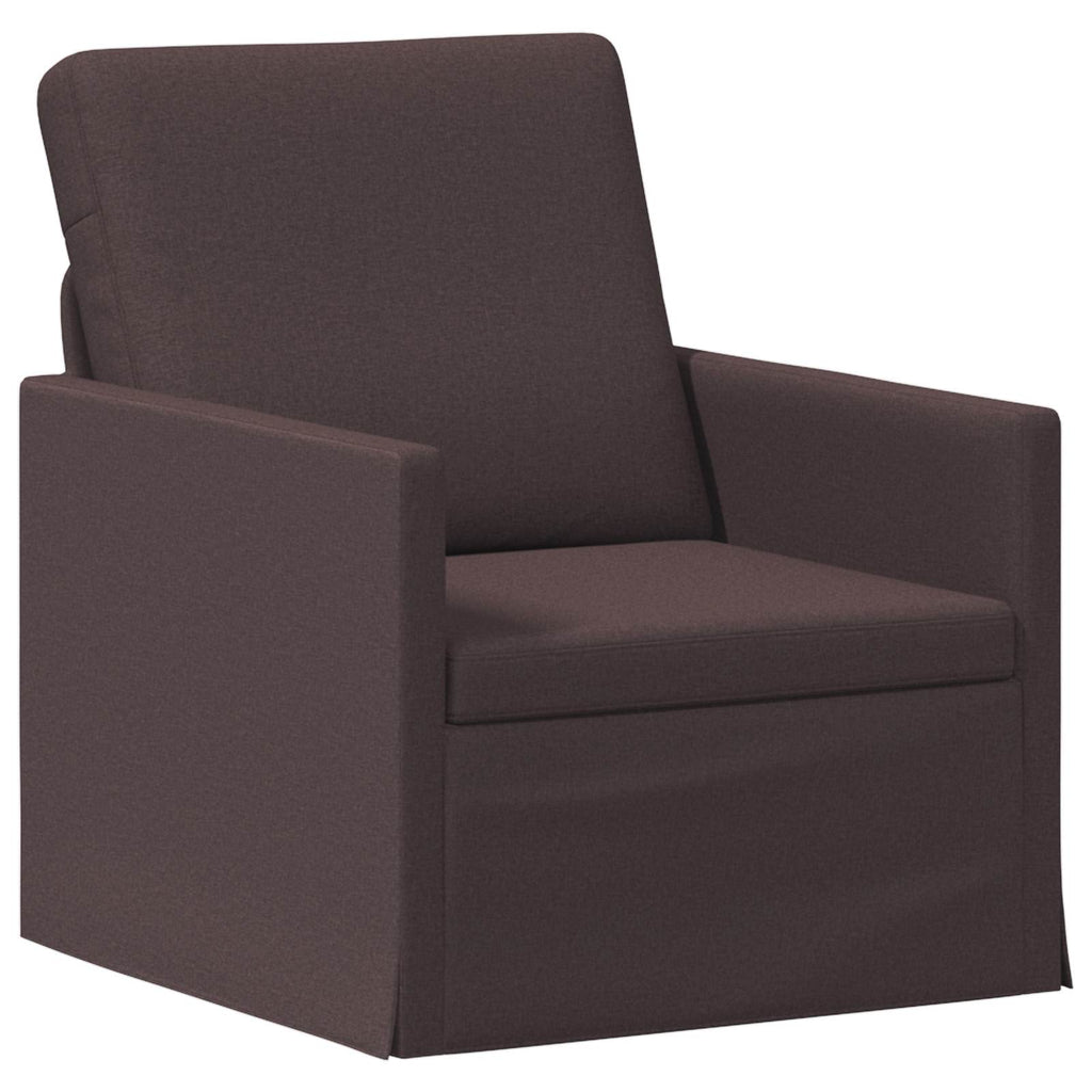 vidaXL Zestaw Sof 2 pcs Ciemny brąz tkanina