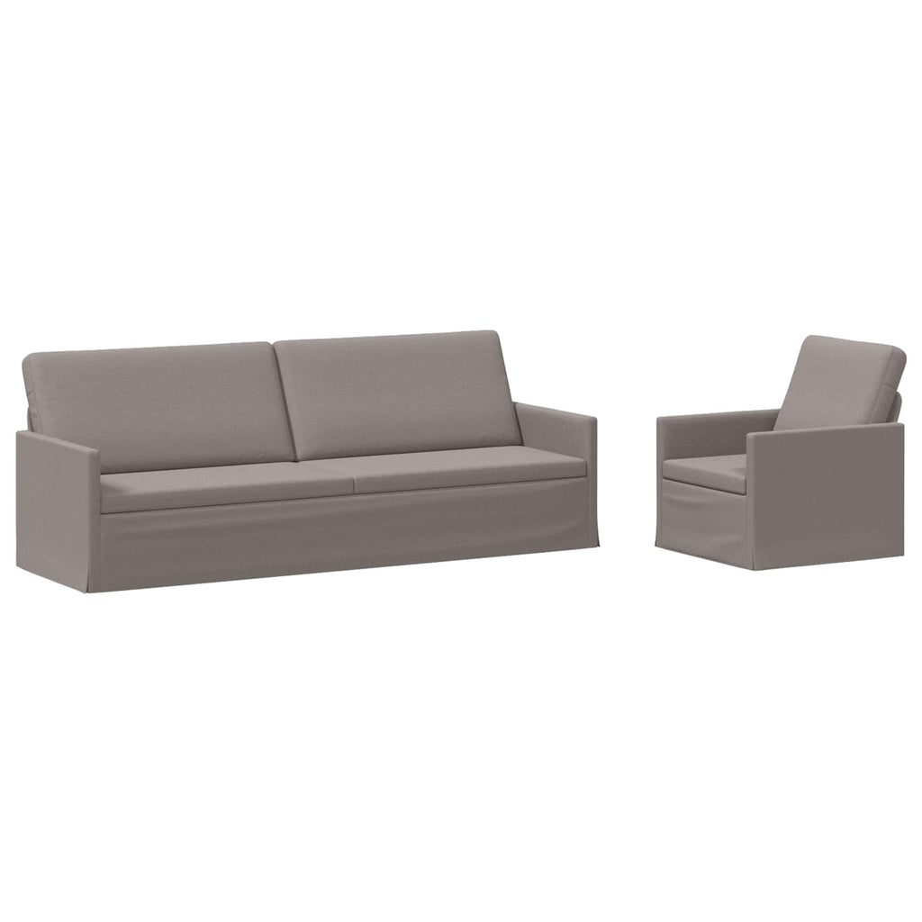 vidaXL Zestaw Sof 2 pcs Ciemnoszary tkanina