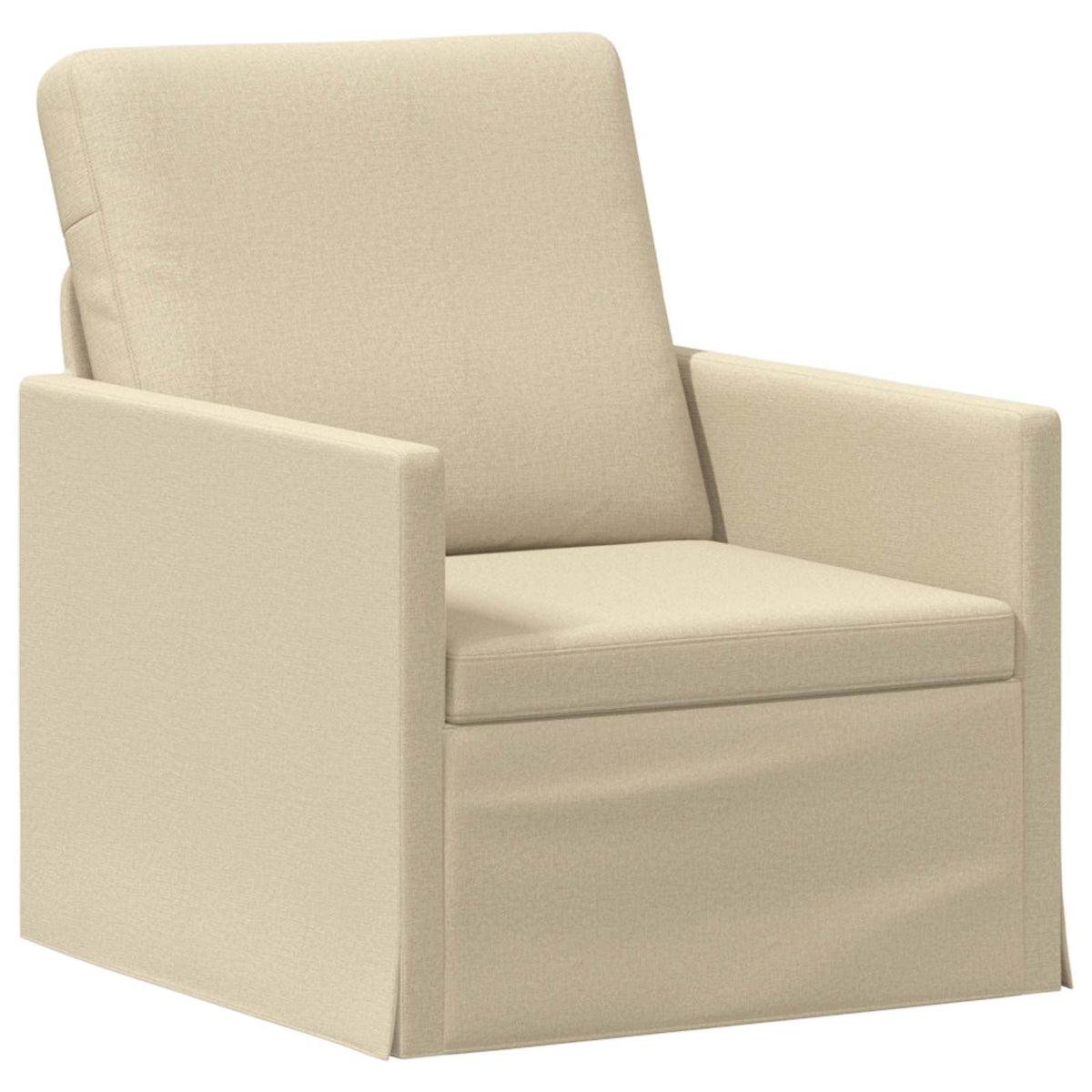 vidaXL Zestaw Sof 2 pcs kremowy tkanina