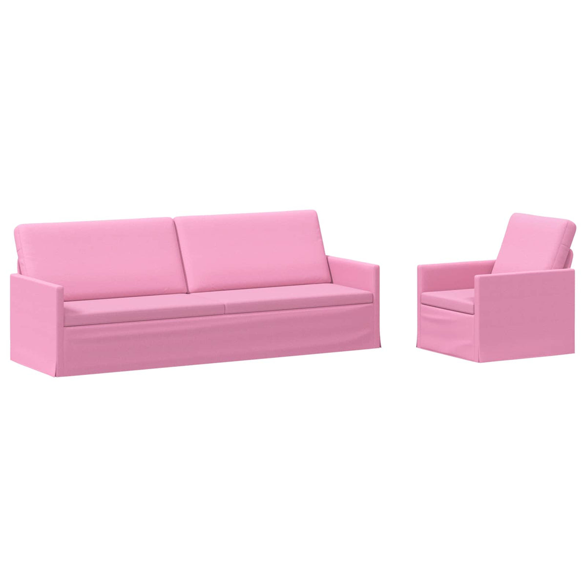 vidaXL Zestaw Sof 2 pcs różowy tkanina