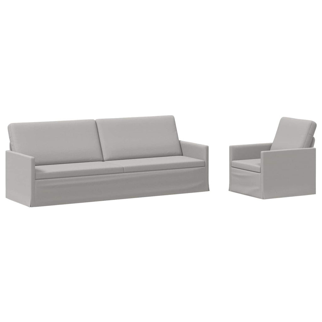 vidaXL Zestaw Sof 2 pcs Szary chmur tkanina