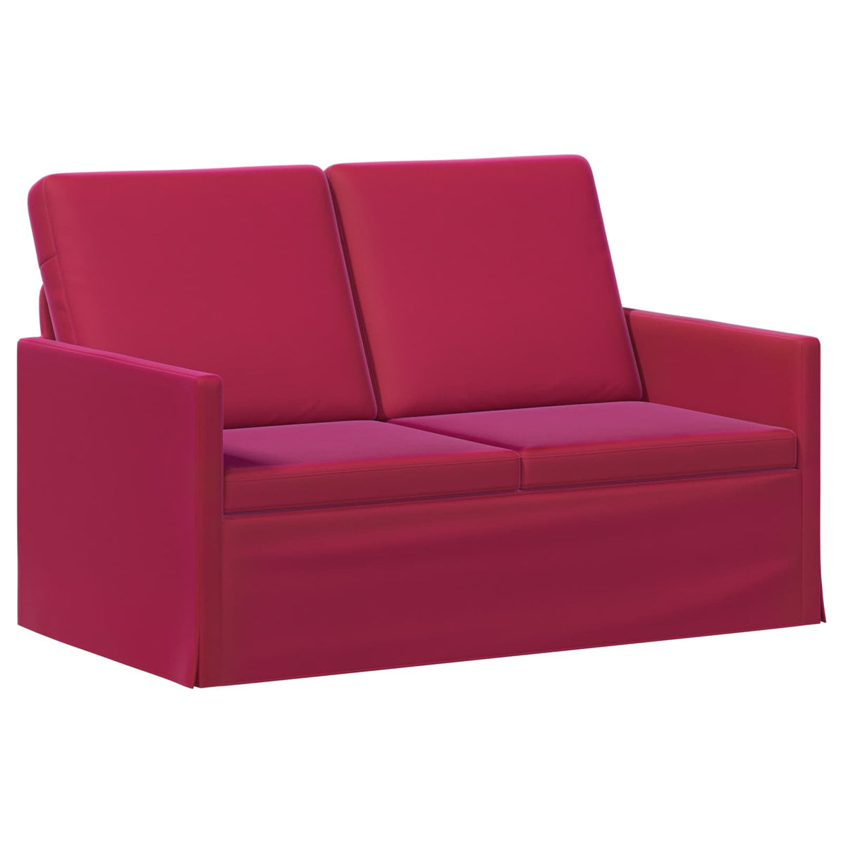 vidaXL Zestaw Sof 2 pcs Czerwone wino Welur