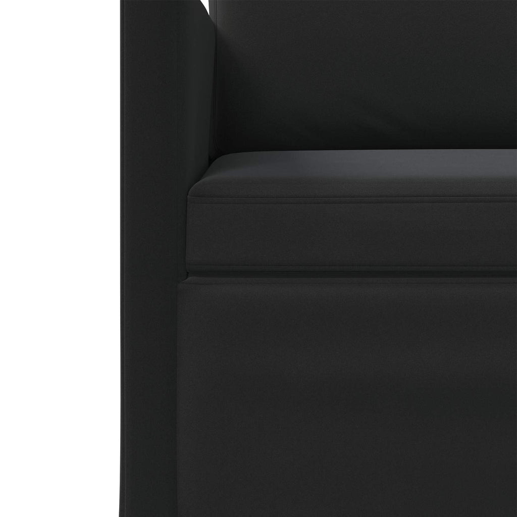 vidaXL Zestaw Sof 2 pcs Czarny Welur