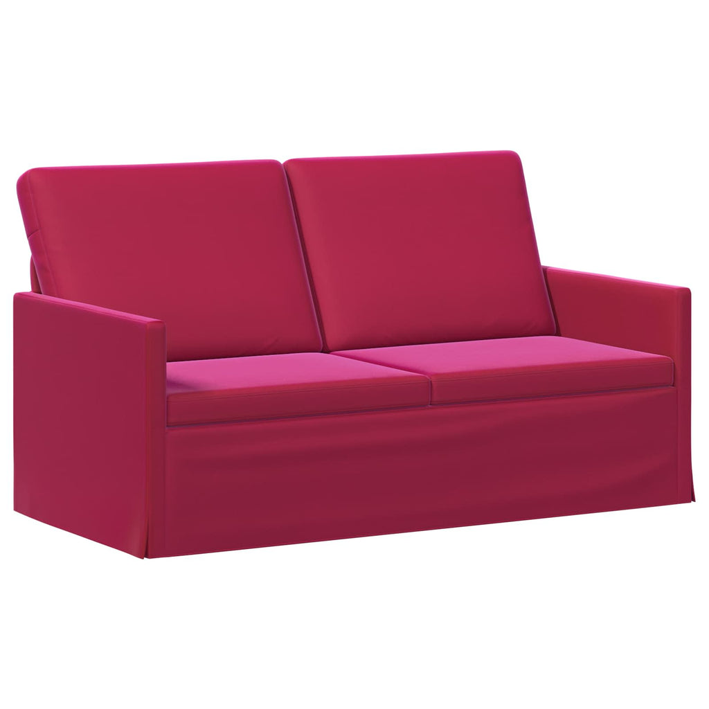 vidaXL Zestaw Sof 2 pcs Czerwone wino Welur