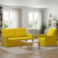 vidaXL Zestaw Sof 2 pcs żółty Welur