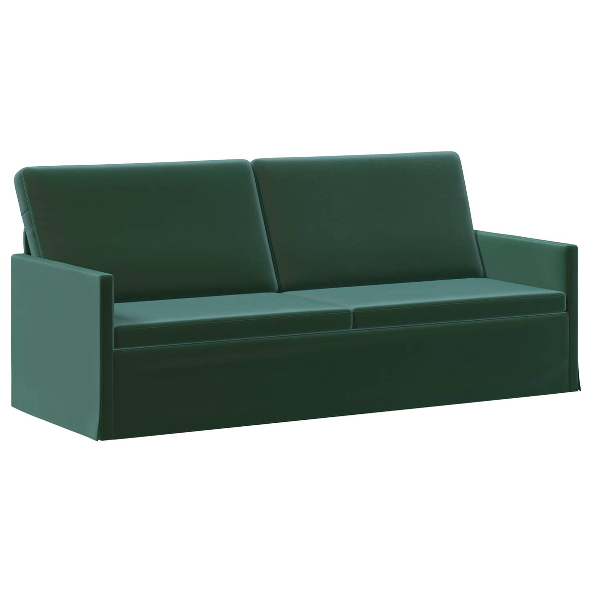 vidaXL Zestaw Sof 2 pcs Ciemnozielony Welur