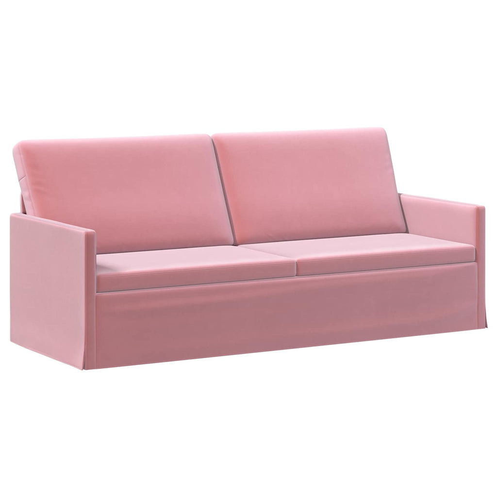 vidaXL Zestaw Sof 2 pcs różowy Welur