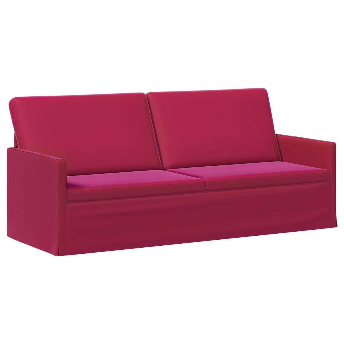 vidaXL Zestaw Sof 2 pcs Czerwone wino Welur