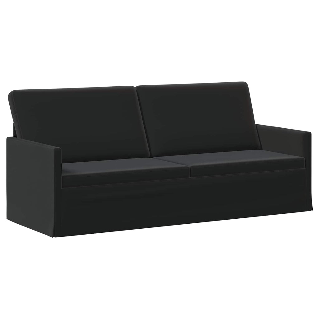 vidaXL Zestaw Sof 2 pcs Czarny Welur
