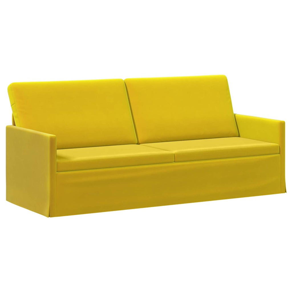 vidaXL Zestaw Sof 2 pcs żółty Welur
