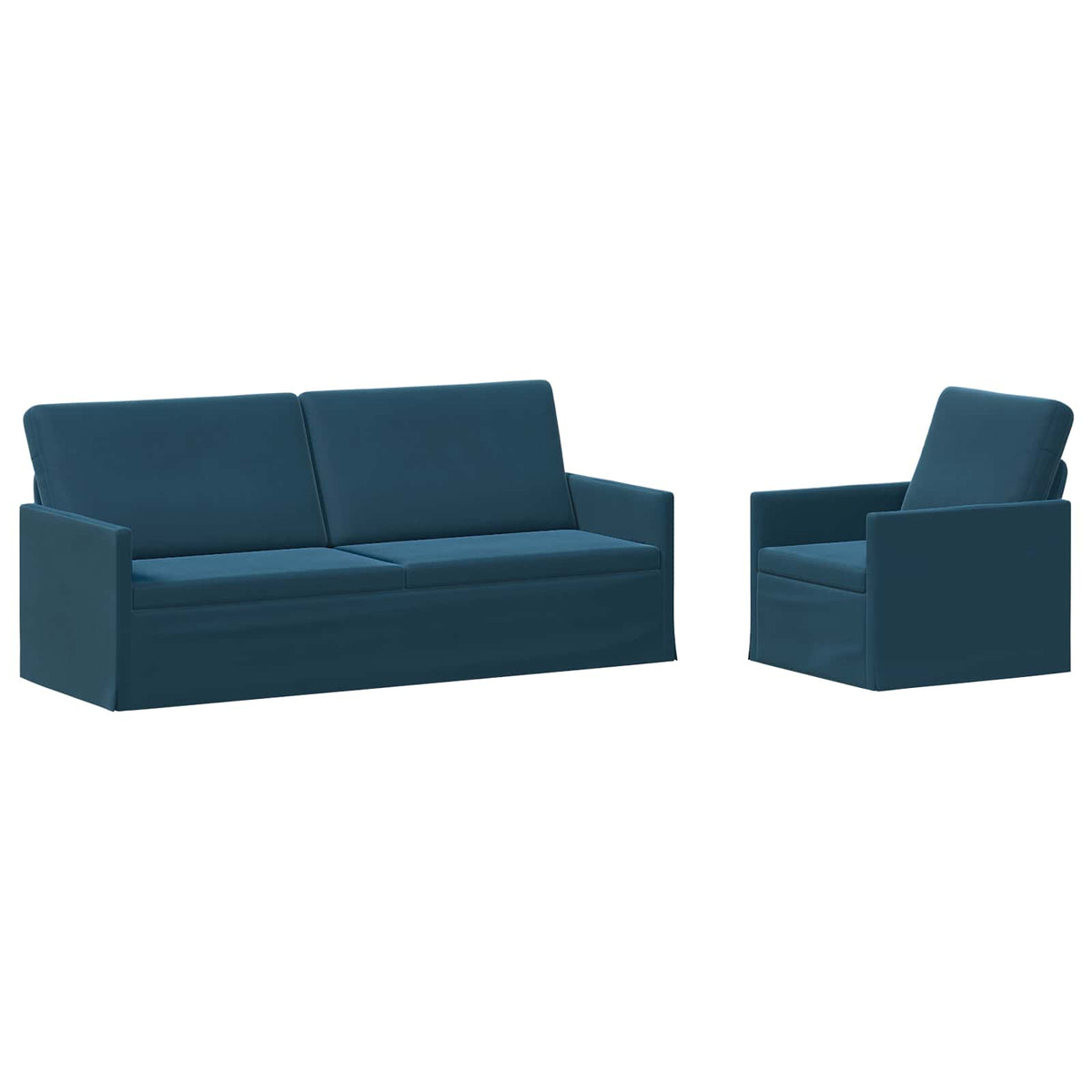vidaXL Zestaw Sof 2 pcs niebieski Welur