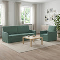 vidaXL Zestaw Sof 2 pcs Zielony morski Welur