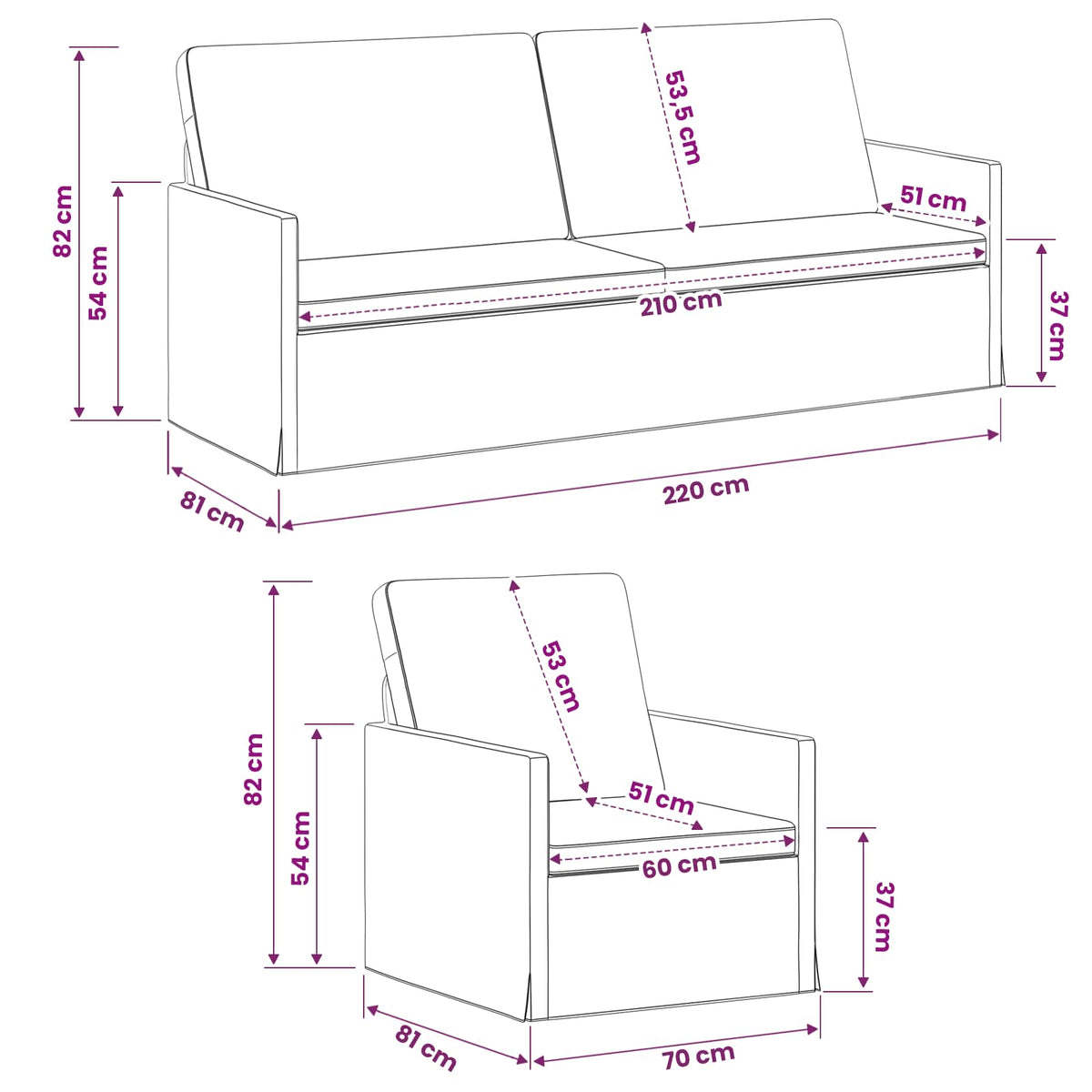 vidaXL Zestaw Sof 2 pcs jasnoszary Welur