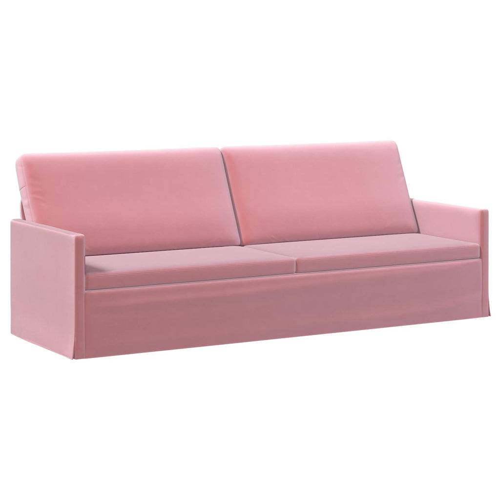 vidaXL Zestaw Sof 2 pcs różowy Welur