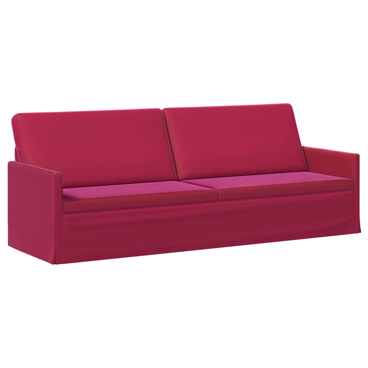 vidaXL Zestaw Sof 2 pcs Czerwone wino Welur
