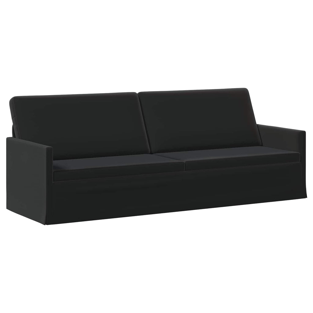 vidaXL Zestaw Sof 2 pcs Czarny Welur