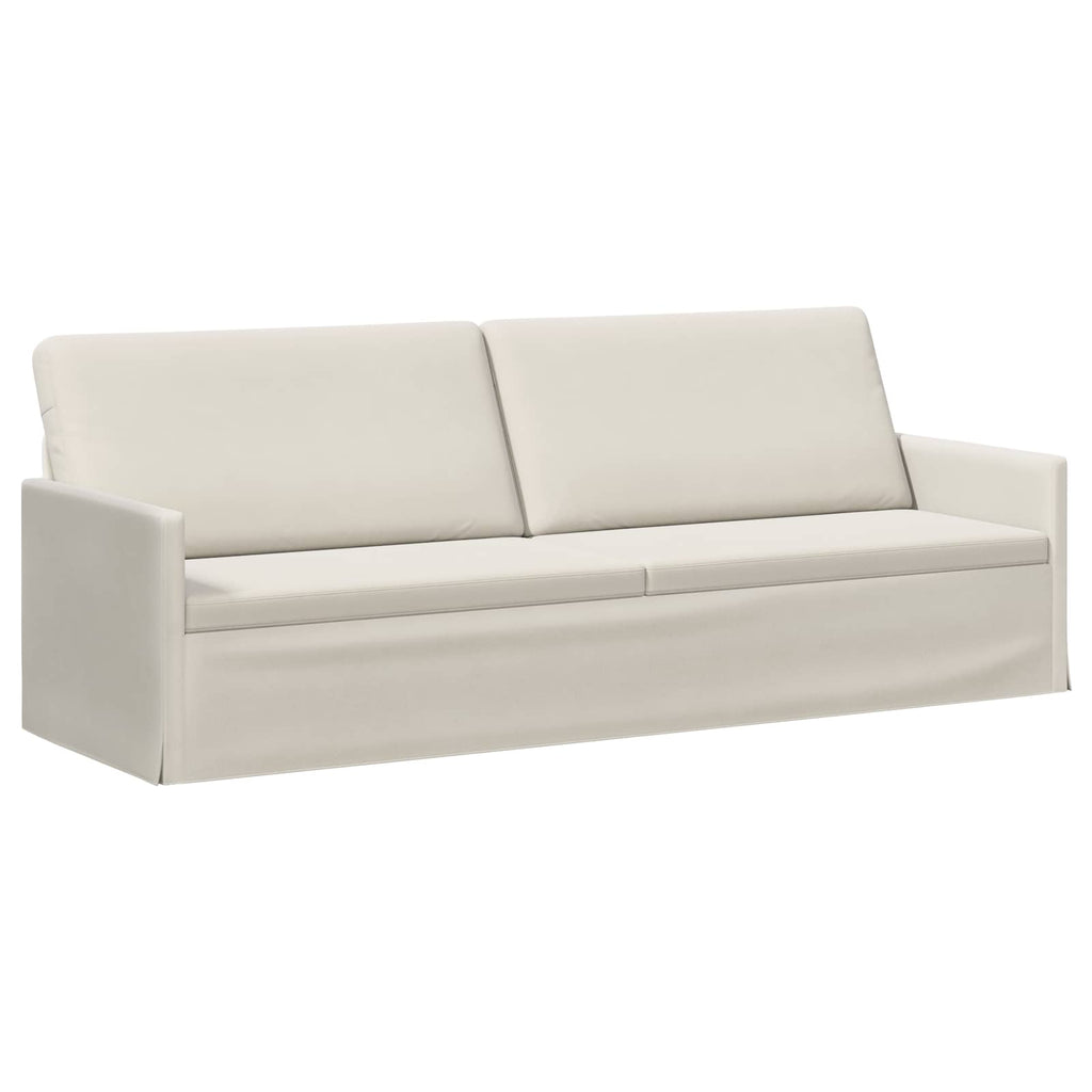 vidaXL Zestaw Sof 2 pcs kremowy Welur