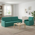 vidaXL Zestaw Sof 2 pcs Turkusowy Welur