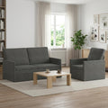vidaXL Zestaw Sof 2 pcs ciemnoszary Tkanina sztruksowa