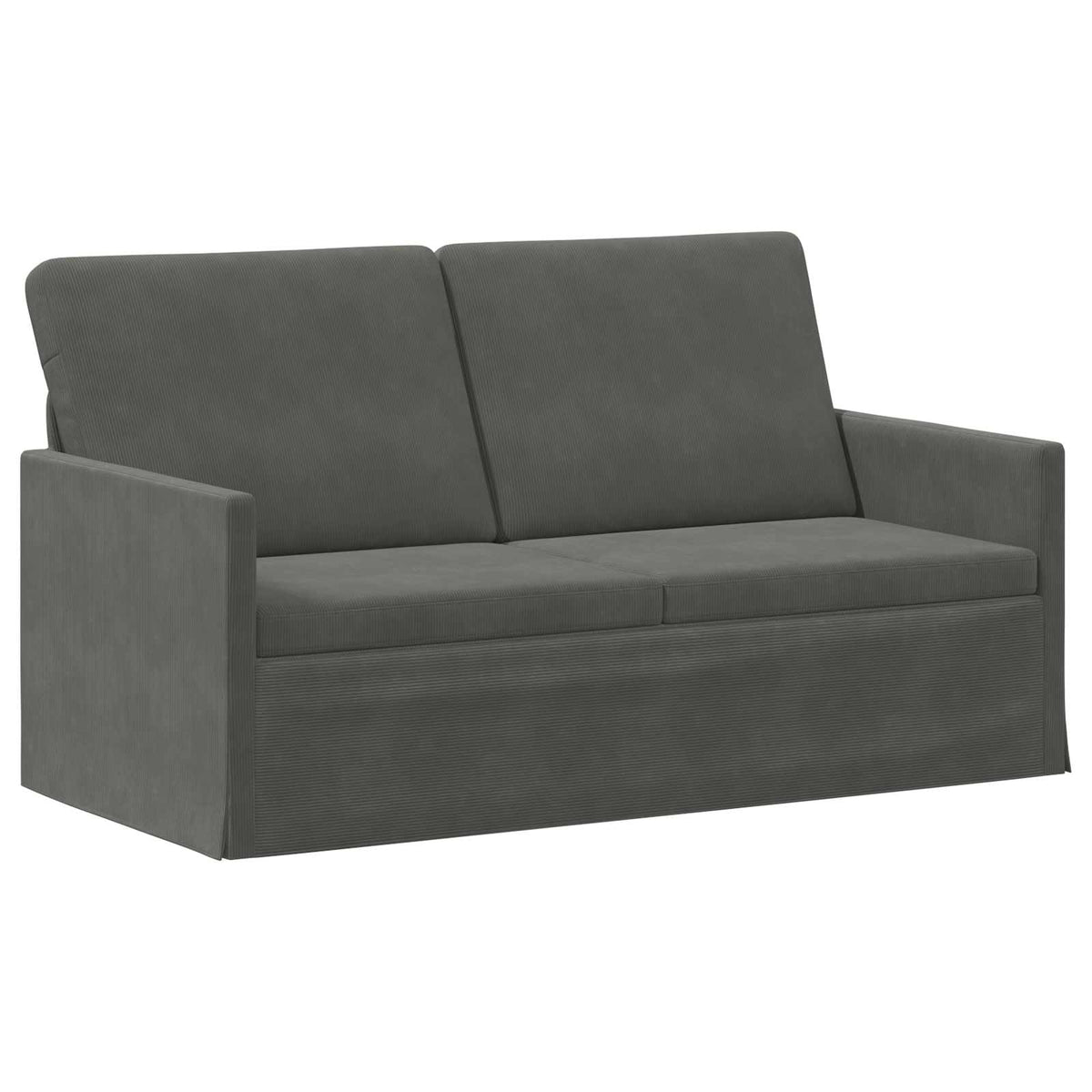 vidaXL Zestaw Sof 2 pcs ciemnoszary Tkanina sztruksowa