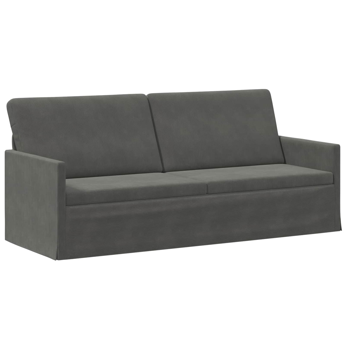 vidaXL Zestaw Sof 2 pcs ciemnoszary Tkanina sztruksowa