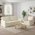 vidaXL Zestaw Sof 2 pcs kremowy Tkanina sztruksowa