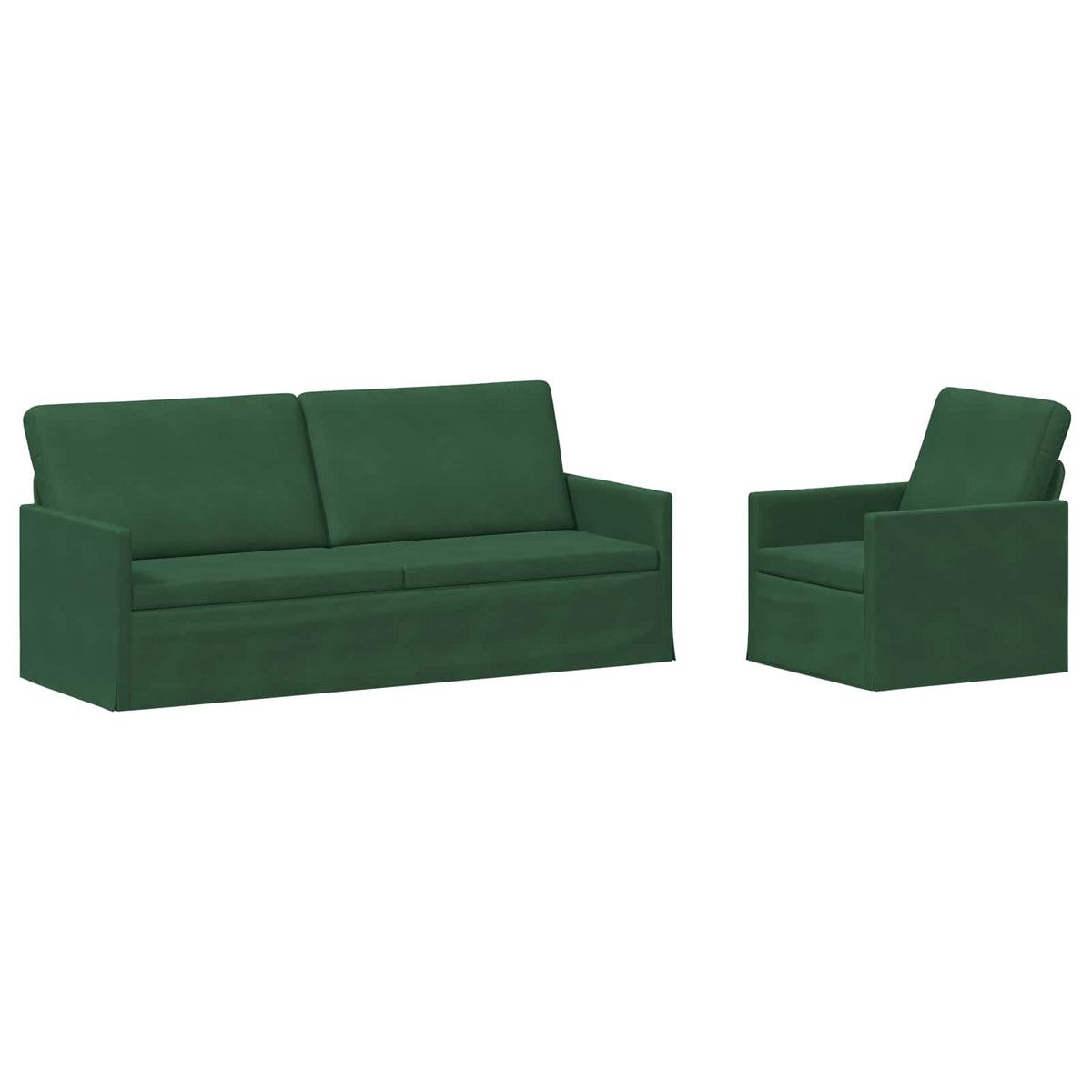 vidaXL Zestaw Sof 2 pcs Zielony dżungli Tkanina sztruksowa