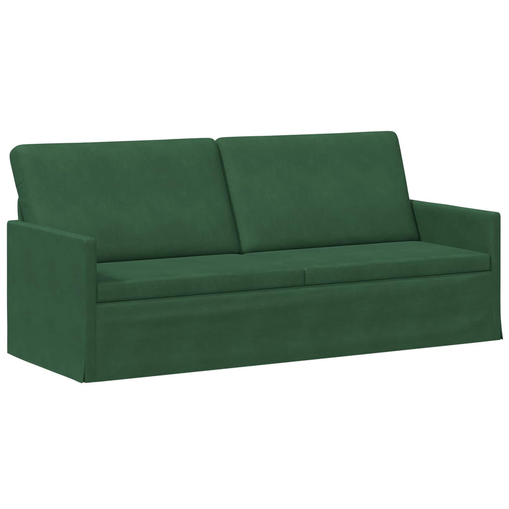 vidaXL Zestaw Sof 2 pcs Zielony dżungli Tkanina sztruksowa