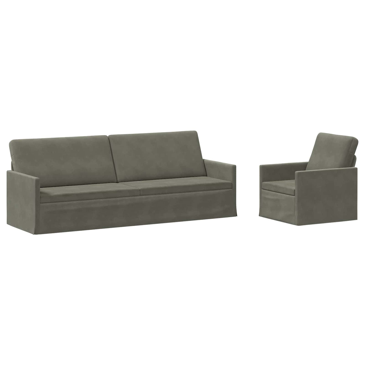 vidaXL Zestaw Sof 2 pcs jasnoszary Tkanina sztruksowa
