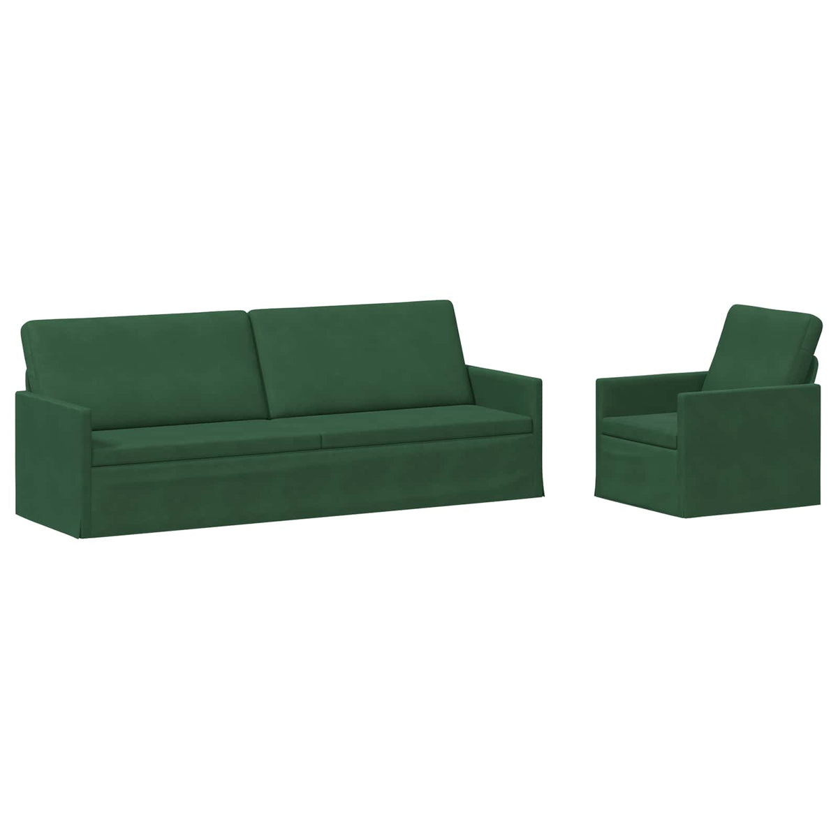 vidaXL Zestaw Sof 2 pcs Zielony dżungli Tkanina sztruksowa